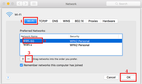 Delete WiFi Network on Mac