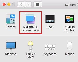 Desktop & Screen Saver Tab in System Preferences