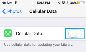 Stop iCloud Photos From Using Cellular Data on iPhone - 95