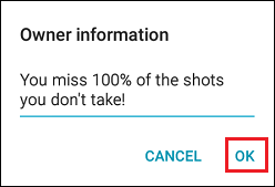 Enter Owner Information on Android Phone