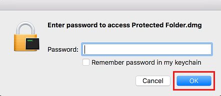 Enter Password for Folder on Mac