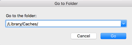 Go to Library/Caches on Mac