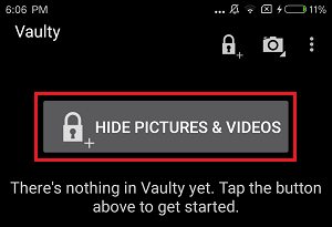 Hide Pictures and Videos in Vaulty App on Android Phone