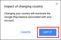 Impact of Changing Country Pop-up