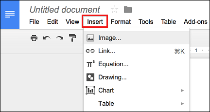 Insert Image into Google Docs