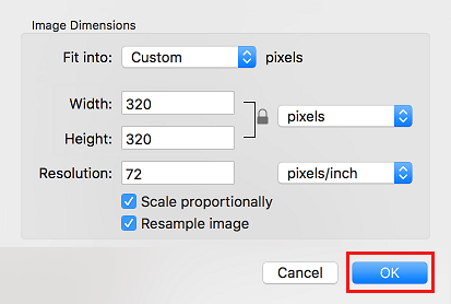 Save Changes to Image Resize
