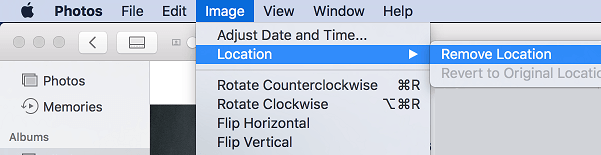 Remove Location Option on Mac