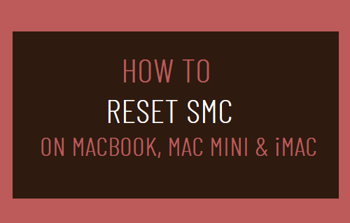 Reset SMC On MacBook, Mac Mini and iMac