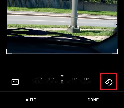 Rotate Icon in Google Photos on Android Phone
