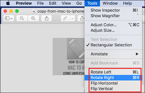 Rotate Photos on Mac Using Preview App