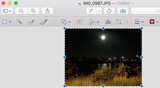 Select Image in Preview on Mac