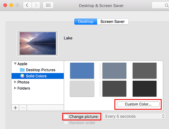 Set Solid Colour as Desktop Background on Mac