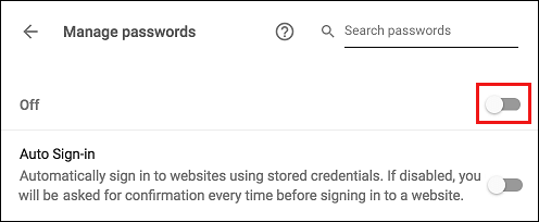 Stop Chrome Browser From Saving Passwords