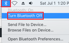 Switch OFF Bluetooth on Mac