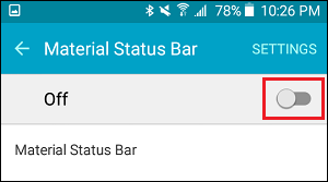 Turn On Permissions for Material Status Bar
