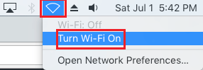 Enable WiFi on Mac