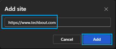 Add Website to Microsoft Edge