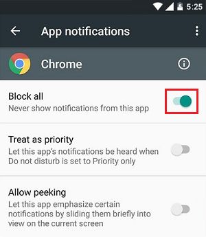 Block All Notifications Option on Android Phone