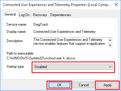 Disable Connected User Experience and Telemetry in Windows 10
