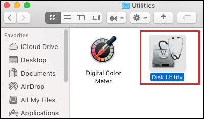 Disk Utility Program on Mac