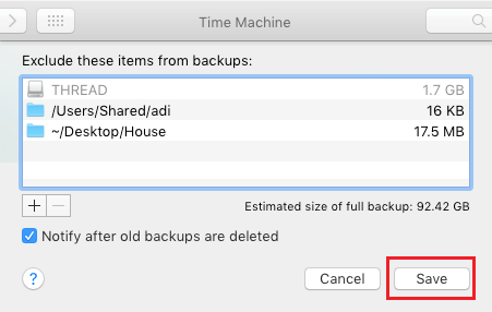 Exclude Files, Folders From Time Machine Backups On Mac