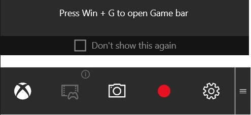 Game Bar in Windows 10