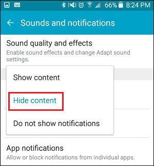 Hide Content From Lock Screen Notifications on Android Phone