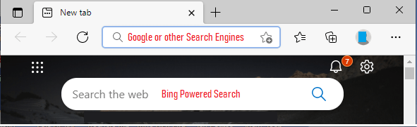 Microsoft Edge Search Bar