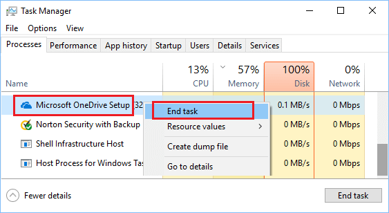 End Microsoft OneDrive Setup Process Using Task Manager 