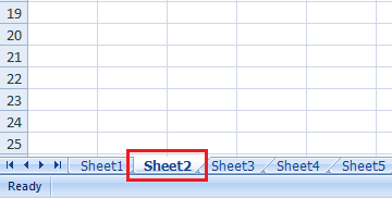 Change Sheets in Excel