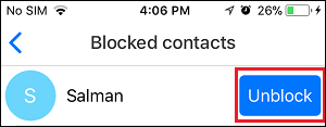 How to Unblock Contacts on imo - 84