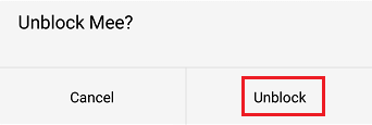 Unblock Contact Pop-up in imo on Android Phone
