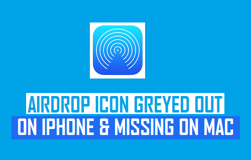 AirDrop Icon Greyed Out on iPhone and Missing on Mac