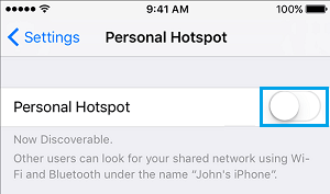 Disable Personal Hotspot on iPhone