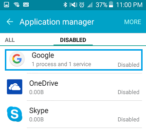 Disable Apps on Android Phone