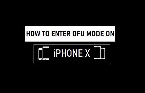 Enter DFU Mode On iPhone X, XS, XS Max and XR