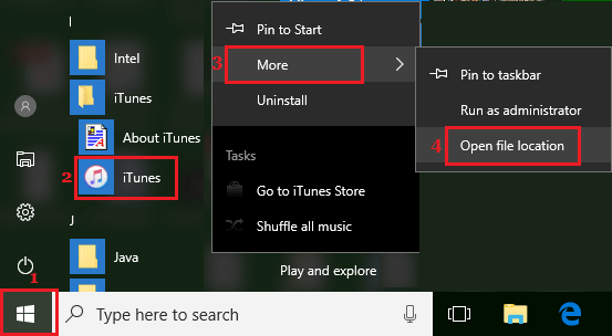 Open File Location For Program in Windows 10