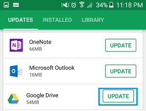 Update Apps on Android Phone