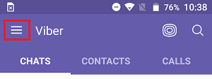 3-line Icon in Viber on Android Phone