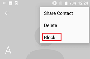 Block Contact Option in Viber on Android Phone