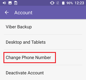 How to Change Viber Phone Number - 84
