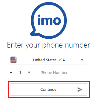 Enter Phone Number Into imo