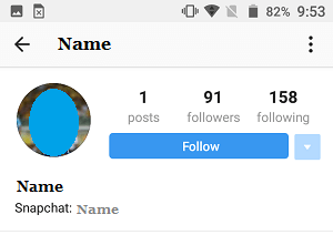Follow Someone on Instagram