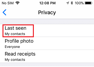 How to Hide Last Seen Status on imo - 87