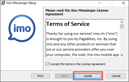 Install imo on Windows PC