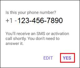 Is This Your Phone Number Pop-up in Viber