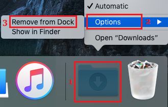 Remove Downloads Folder From Dock on Mac