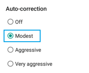 Adjust Auto Correction Settings on Android Phone