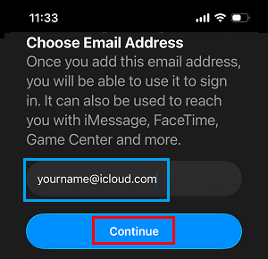 Add iCloud Email Address to iPhone