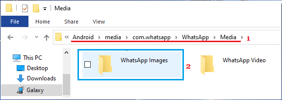 Copy WhatsApp Images Folder to PC